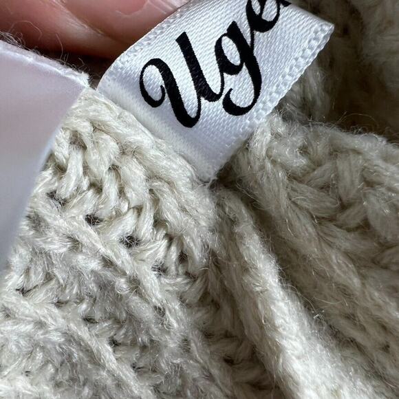 Ugerlov Sweater Womens XL Rib Knit Cap Short Sleeve Crew Relaxed Merino Wool - Picture 6 of 8